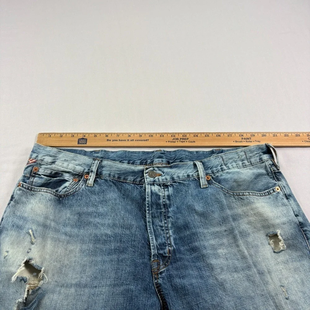 Denim‎ & Supply Ralph Lauren Jeans Mens 40x30 Blue Tapered Straight Distressed
